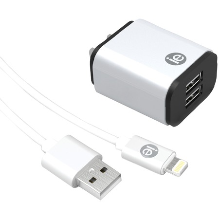 IESSENTIALS USB 2.4A Wall Charger with 4 ft. Lightning to USB-A Cable IEN-ACL-22A